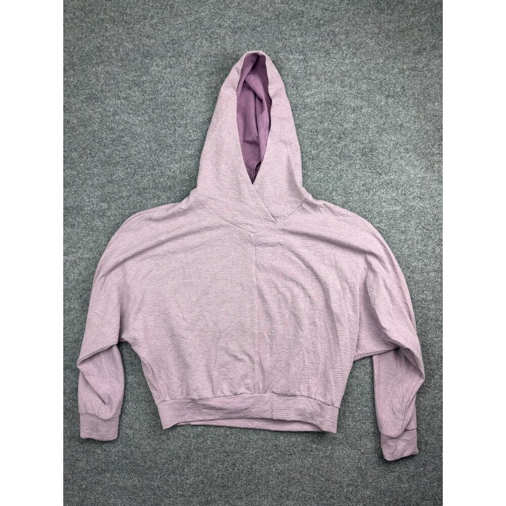 Stoic Hoodie Women's Large‎ Purple Ribbed Pullover Sweater Dolman Sleeve